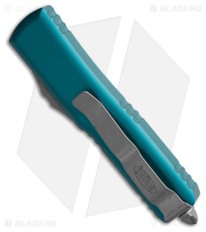 Microtech UTX-85 S/E OTF Automatic Knife Blue Aluminum (3.1" Apoc Serr)