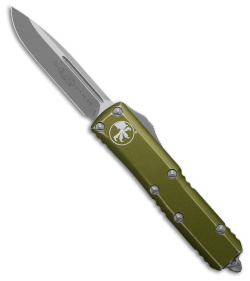 Microtech UTX-85 S/E OTF Automatic Knife Distressed OD Green (3.1" Apocalyptic)