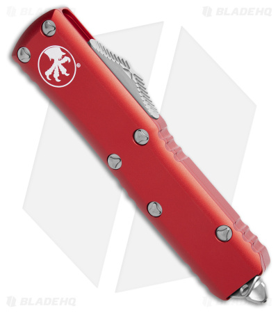 Microtech UTX-85 S/E OTF Automatic Knife Red (3.1" Stonewash Serr) 231-11RD
