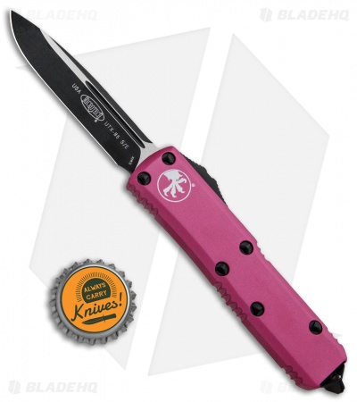 Microtech UTX-85 S/E OTF Automatic Knife Pink (3.125" Black)