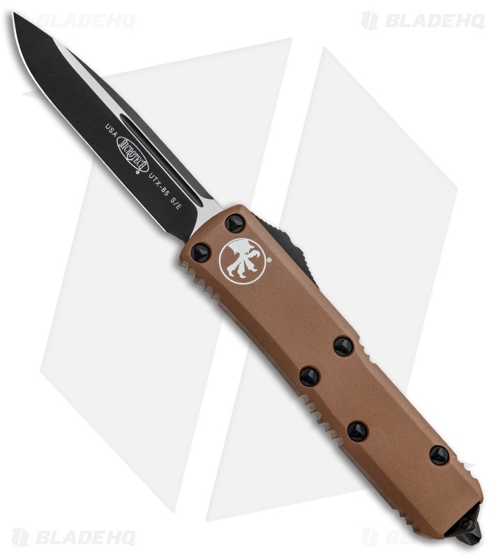 Microtech UTX-85 S/E OTF Automatic Knife Tan (3.125" Black) 231-1TA