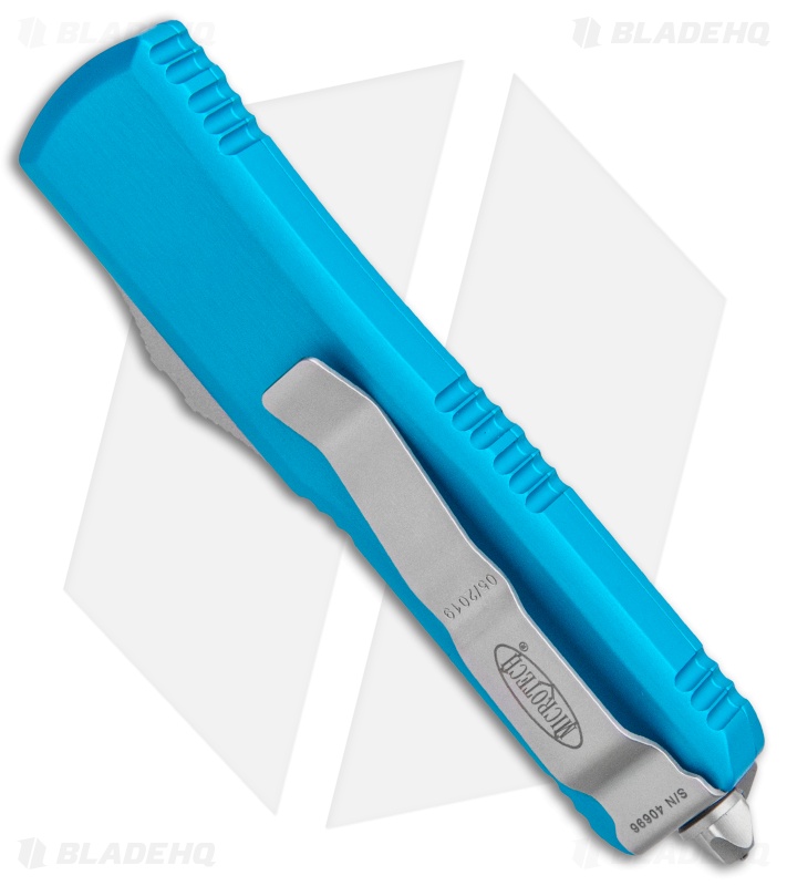 Microtech UTX-85 S/E OTF Automatic Knife Turquoise (3.125" Satin Serr)