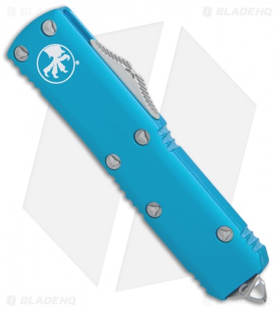Microtech UTX-85 S/E OTF Automatic Knife Turquoise (3.125" Satin Serr)