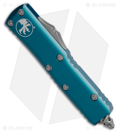 Microtech UTX-85 S/E OTF Automatic Knife Blue Aluminum (3.1" Satin Serr)