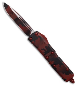 Microtech UTX-85 S/E OTF Automatic Knife Red Camo Aluminum (3.1" Red Camo)