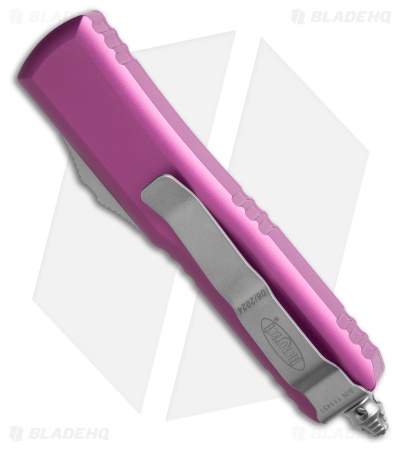 Microtech UTX-85 S/E OTF Automatic Knife Violet Aluminum (3.1" SW Serr)