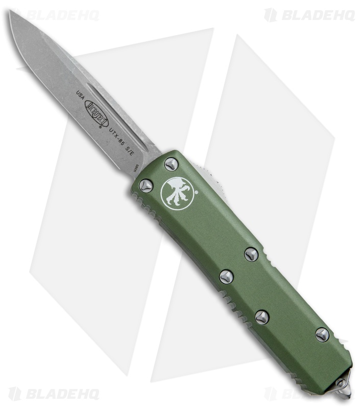 Microtech UTX-85 S/E OTF Automatic Knife OD Green (3.1" Apocalyptic) 231-10APOD