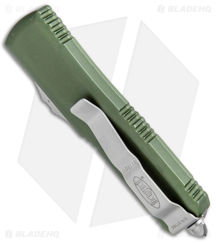 Microtech UTX-85 S/E OTF Automatic Knife OD Green (3.125" Apoc Serr) 231-11APOD