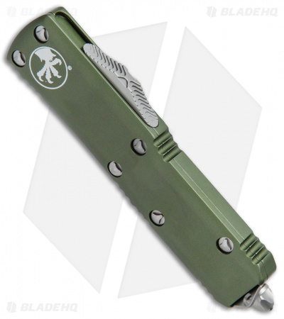 Microtech UTX-85 S/E OTF Automatic Knife OD Green (3.125" Stonewash Serr) 