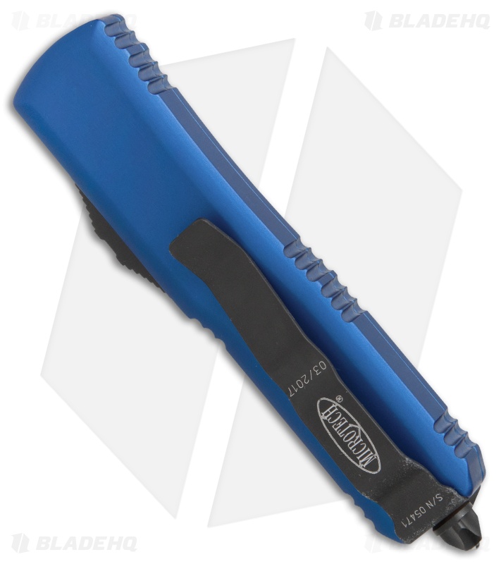 Microtech UTX-85 S/E OTF Automatic Knife Blue (3.125" Black Serr) 231-2BL