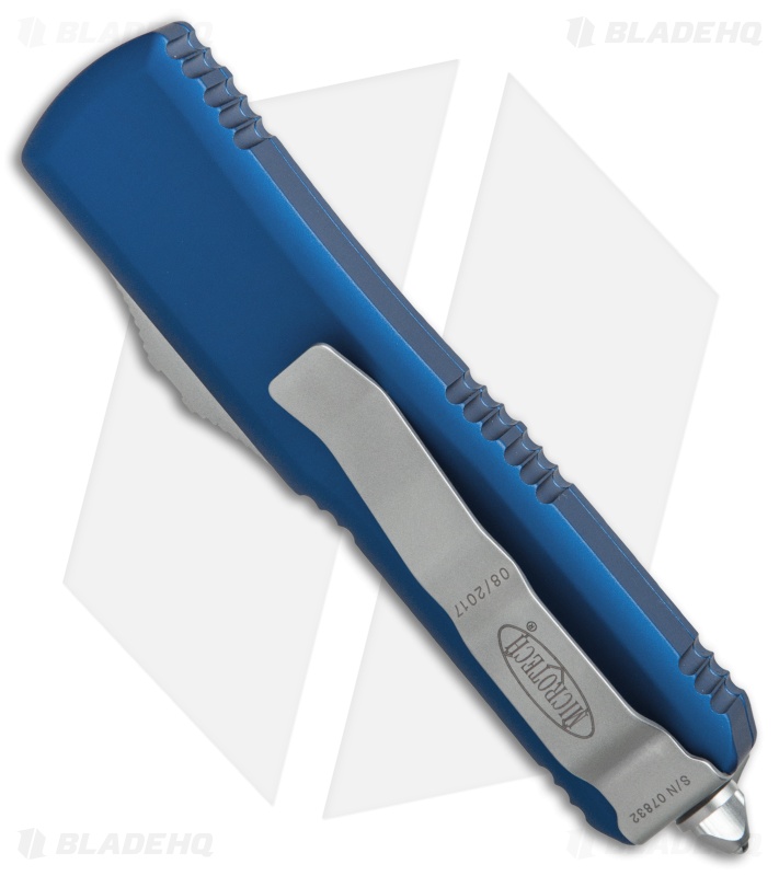 Microtech UTX-85 S/E OTF Automatic Knife Blue (3.125" Satin) 231-4BL