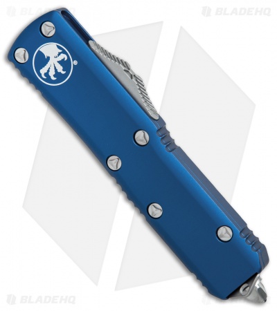 Microtech UTX-85 S/E OTF Automatic Knife Blue (3.125" Satin) 231-4BL