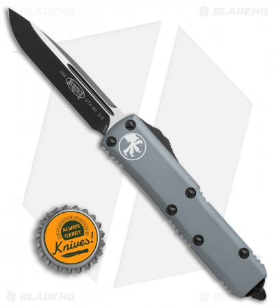 Microtech UTX-85 S/E OTF Automatic Knife Gray (3.125" Black) 231-1GY