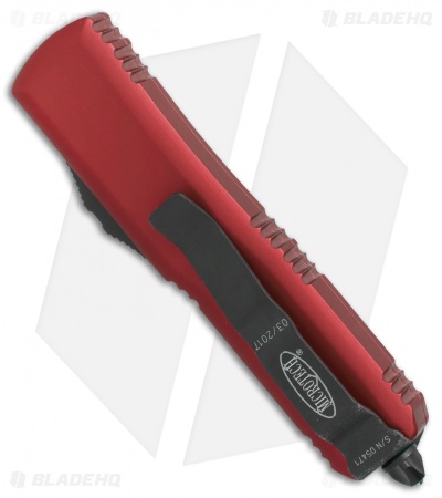 Microtech UTX-85 S/E OTF Automatic Knife Red (3.125" Black Serr) 231-2RD