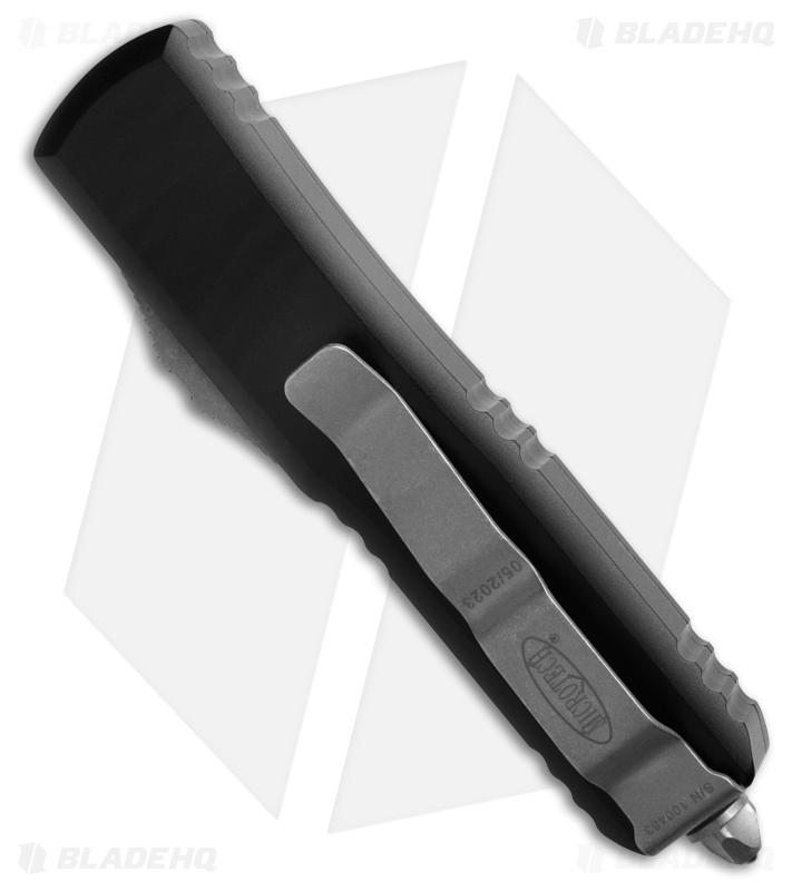 Microtech UTX-85 T/E OTF Automatic Knife Black (3.1" Apocalyptic Serr) 233-11AP