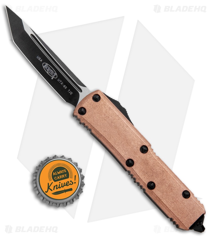 Microtech UTX-85 Tanto OTF Auto | Black + Copper | Blade HQ