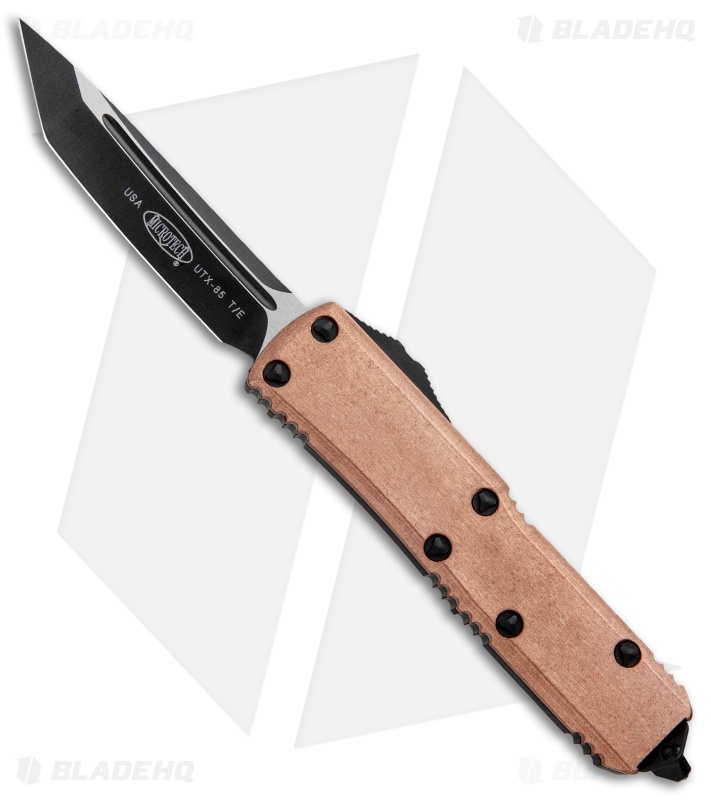 Microtech UTX-85 Tanto OTF Auto | Black + Copper | Blade HQ