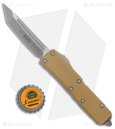 Microtech UTX-85 Signature Series T/E OTF Automatic Knife Tan G-10 (3.1" Apoc)