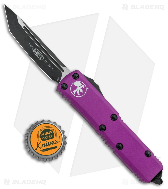 Microtech UTX-85 - OTF Automatic Knife | Violet + Tanto | Blade HQ