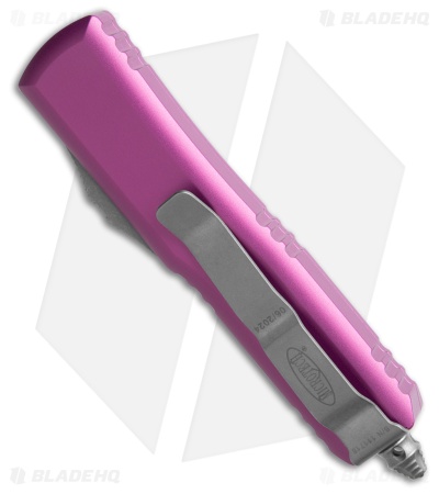 Microtech UTX-85 T/E OTF Automatic Knife Violet Aluminum (3.1" AP Serr)