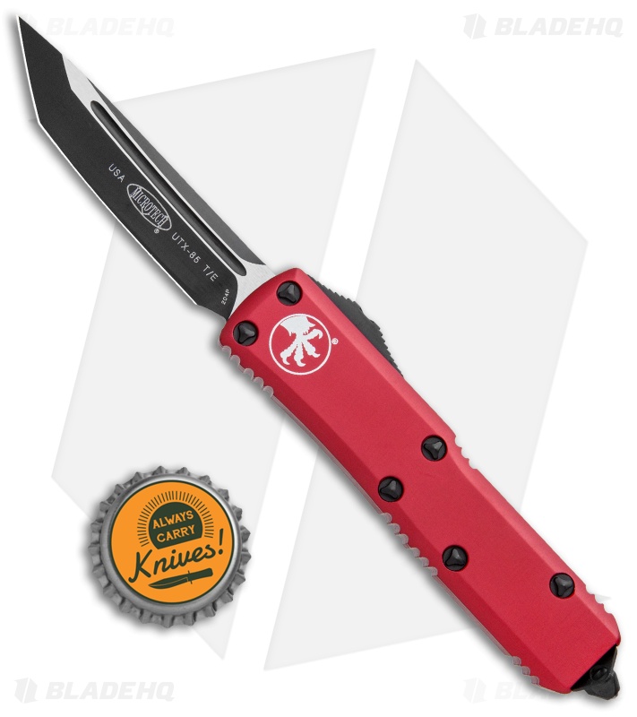 Microtech UTX85 OTF Automatic Knife Red + Tanto Blade HQ