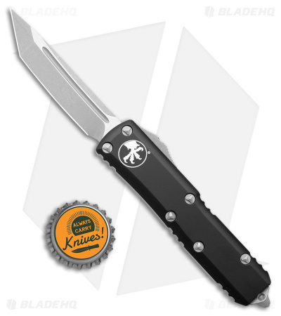 Microtech UTX-85 T/E Tanto OTF Automatic Knife Black Aluminum (3.1" Apocalyptic)