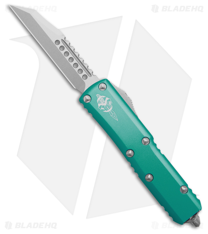 Microtech UTX-85 Warhound OTF Knife Turquoise/SW - Blade HQ