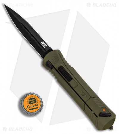 M&P OTF Spring Assisted Spear Point Knife OD Green (3.5" Black) Exclusive