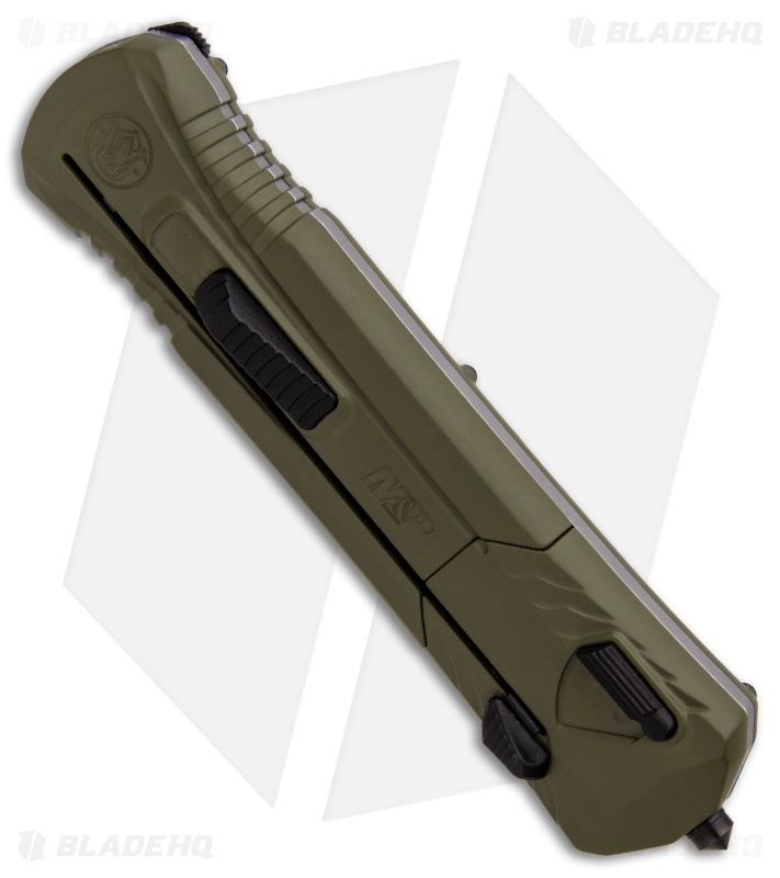 M&P OTF Spring Assisted Spear Point Knife OD Green (3.5" Black) Exclusive