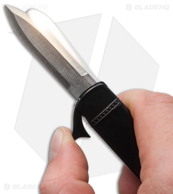 Mini D/A OTF Automatic Knife Lighter Black (2.1" Satin) Refillable