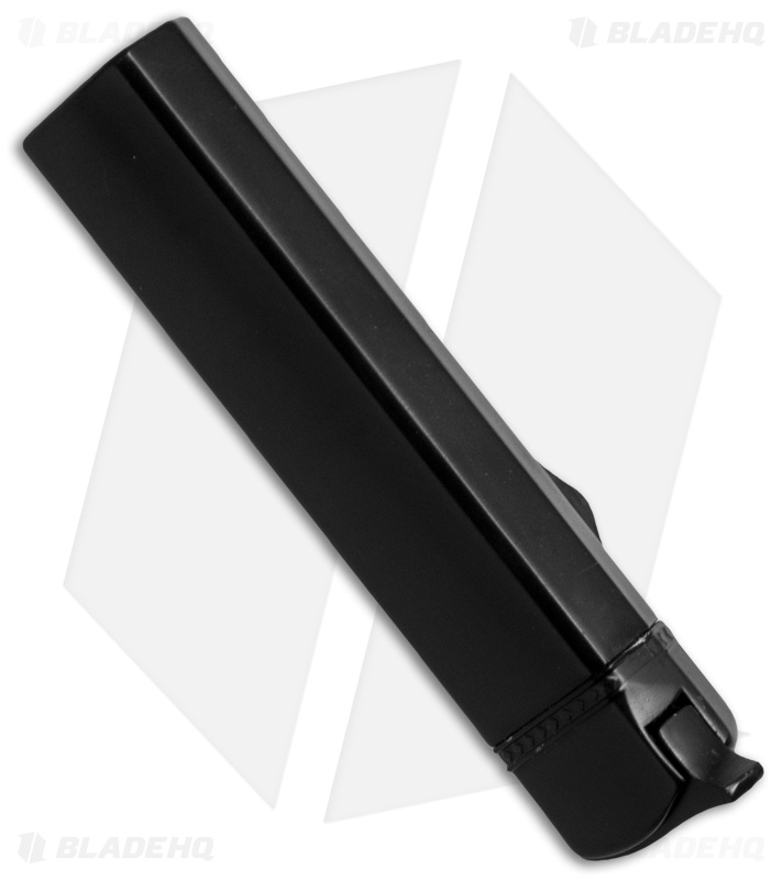 Mini D/A OTF Automatic Knife Lighter Black (2.1" Satin) Refillable Butane Blade HQ