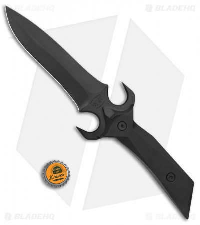 Paragon A-2 Fighter Fixed Blade Knife Dagger Black Aluminum (5.5" Black)