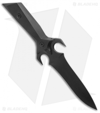 Paragon A-2 Fighter Fixed Blade Knife Dagger Black Aluminum (5.5" Black)