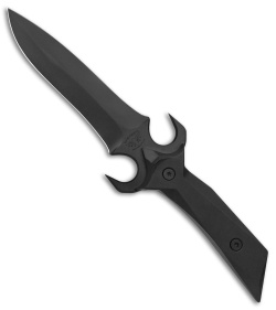 Paragon A-2 Fighter Fixed Blade Knife Dagger Black Aluminum (5.5" Black)