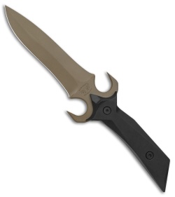 Paragon A-2 Fighter Fixed Blade Knife Dagger Black Aluminum (5.5" Tan)