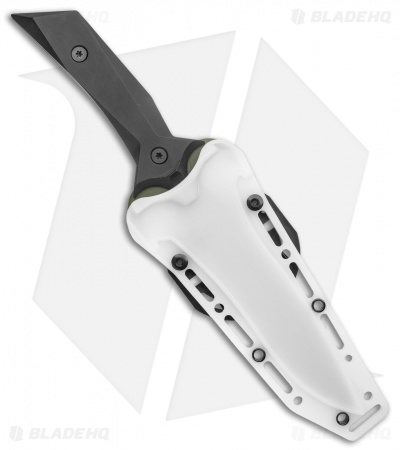 Paragon A-2 Fighter Fixed Blade Knife Dagger Black Aluminum (5.5" Green)