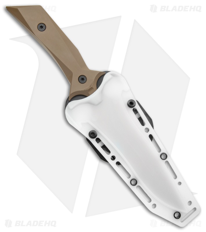 Paragon A-2 Fighter Fixed Blade Knife Dagger Tan Aluminum (5.5" Black)