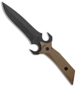 Paragon A-2 Fighter Fixed Blade Knife Dagger Tan Aluminum (5.5" Black)