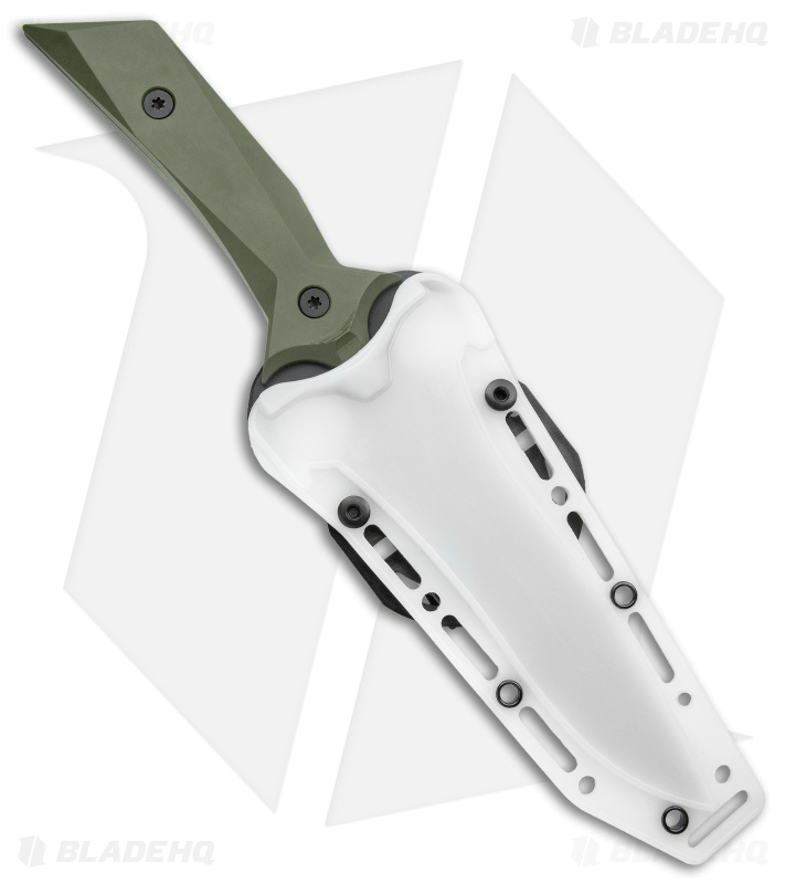 Paragon A-2 Fighter Fixed Blade Knife Dagger Green Aluminum (5.5" Black)