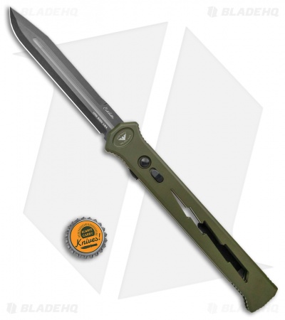 Paragon Estiletto Clip Point OTF Auto OD Green Lightning Bolt (5.5" Black)