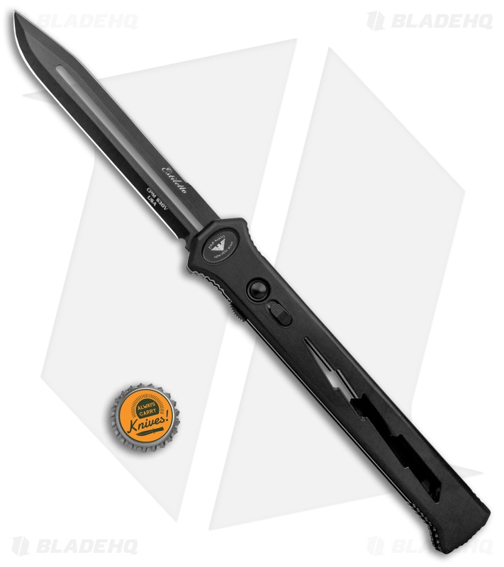 Paragon Estiletto Clip Point OTF Automatic Knife Black Bolt (5.5" Black)