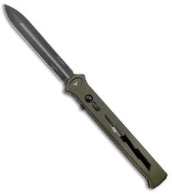 Paragon Estiletto Dagger OTF Automatic OD Green Bolt (5.5" Black)