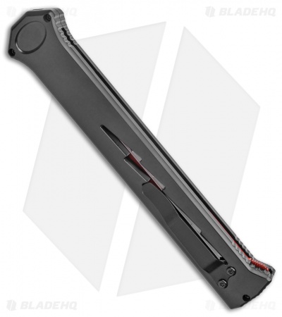 Paragon Estiletto Tanto OTF Auto Knife Lightning Bolt (5.5" Red Double Serr)