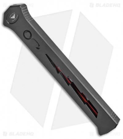 Paragon Estiletto Tanto OTF Auto Knife Lightning Bolt (5.5" Red Double Serr)