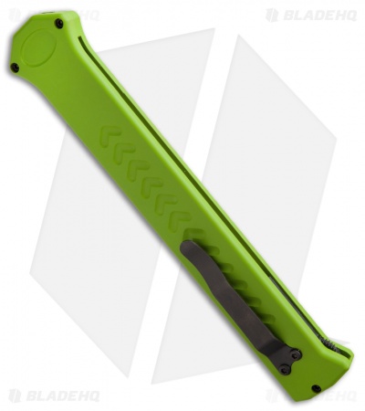 Paragon Estiletto Green OTF Automatic Knife (5.25" Black Plain)