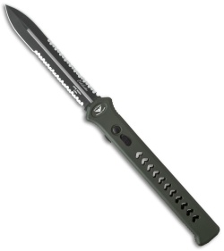 Paragon Estiletto Dagger OTF Automatic OD Green Arrow (BLK Serr)