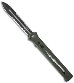 Paragon Estiletto Dagger OTF Automatic OD Green Bolt (Blk Serr)