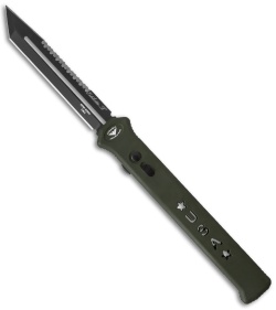 Paragon Estiletto Tanto OTF Automatic OD Green USA (5.5" Black Serr)