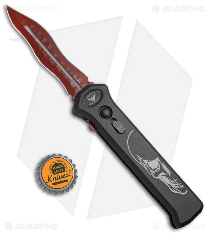 Paragon Para X  "Torch" Dagger OTF Automatic Knife Death Head (3.5" Red)