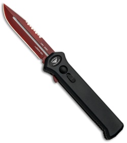 Paragon PARA-XD Black OTF Automatic Knife (3.625" Red Serr)